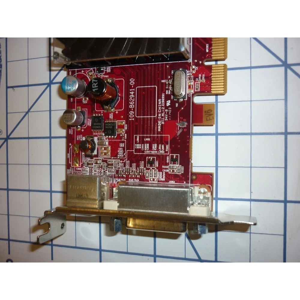 ATI Radeon B629 PCI-E Graphics Card DVI‎ DisplayPort Red PCB